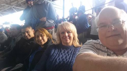 Chief Financial Officer Kent Connell and wife Becky, Quality Manager Laura Abad and husband, Orion employee Libny Almazan at the Cubs game
